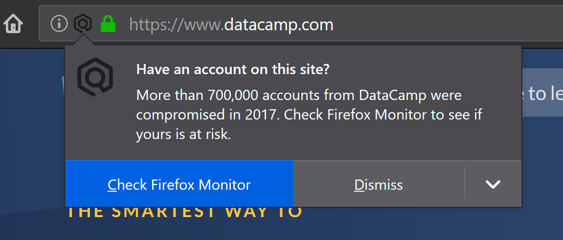 Firefox Monitor breach notification
